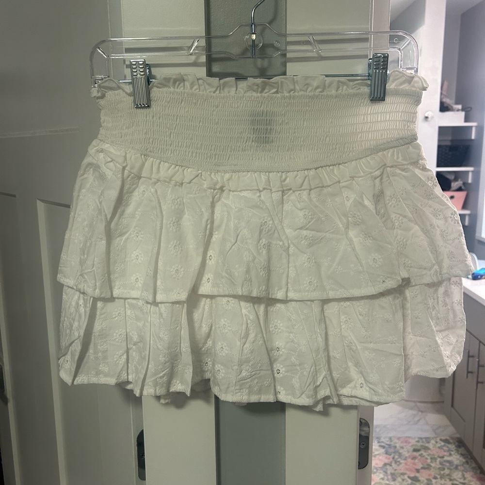 Wild Fable White Smocked Skirt